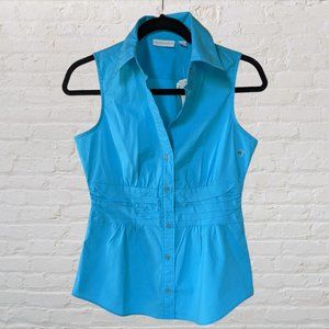 NWT New York & Co Turquoise sleeveless shirt XS